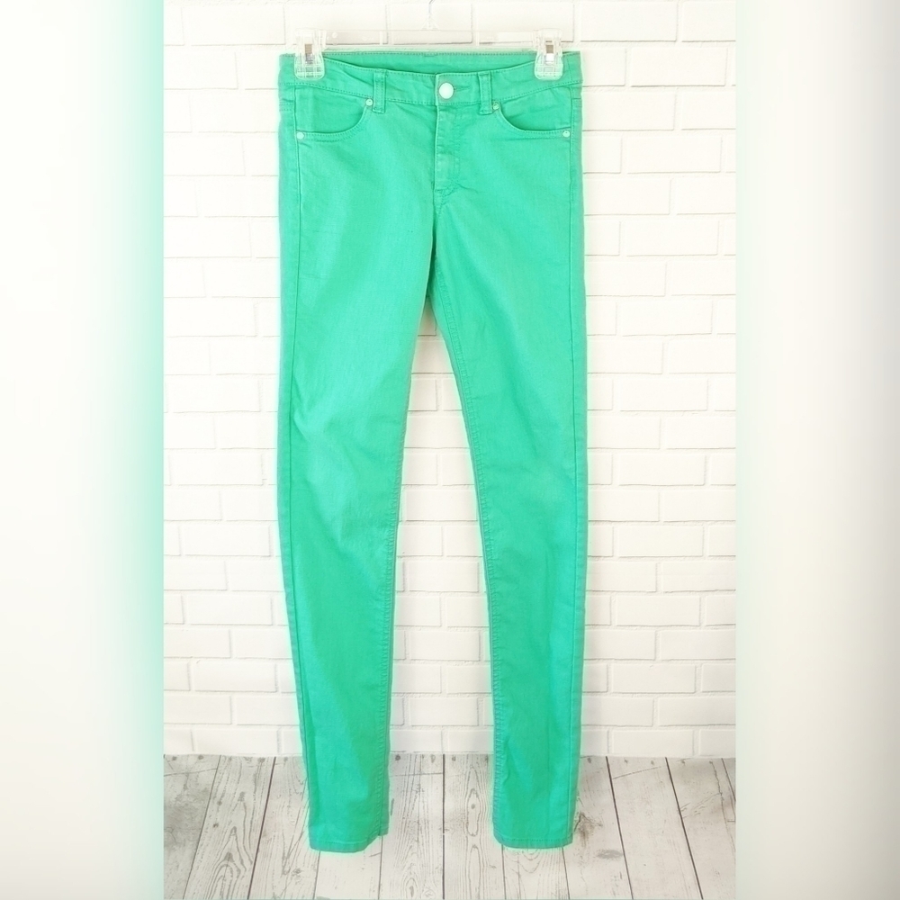 H‎ & M Divided Green Skinny Jeans